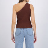 Top one shoulder tejido