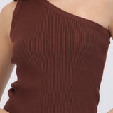 Top one shoulder tejido