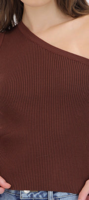 Top one shoulder tejido