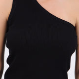 Top one shoulder tejido
