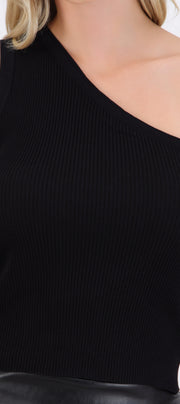 Top one shoulder tejido