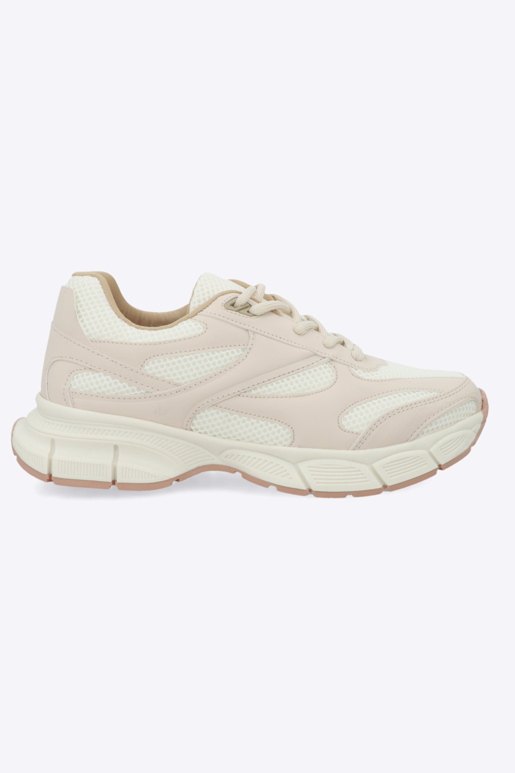 Tenis runner lineas durazno