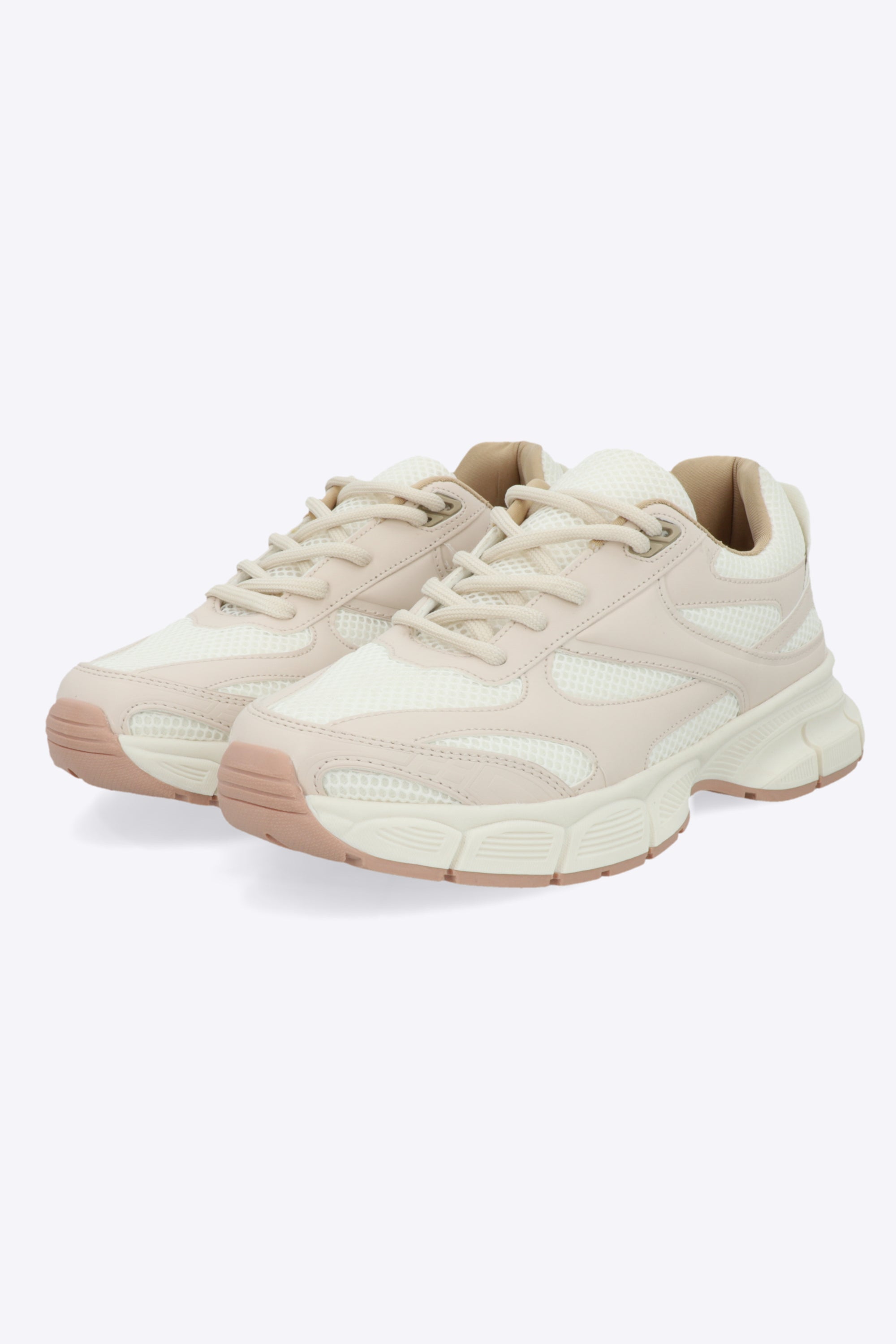 Tenis runner lineas durazno