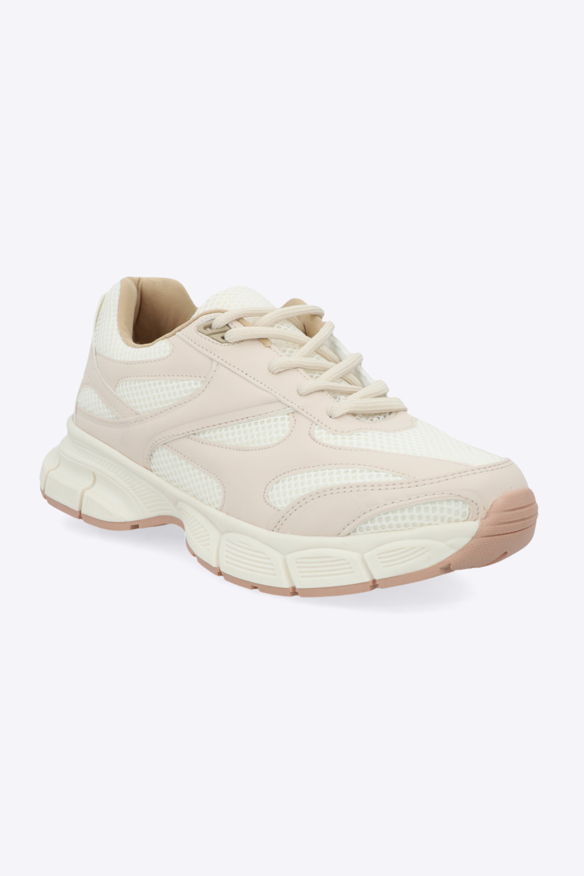 Tenis runner lineas durazno