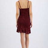Vestido mini tirantes mesh flock