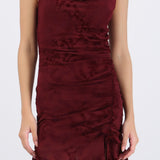 Vestido mini tirantes mesh flock