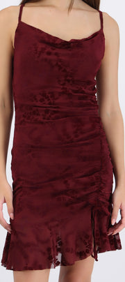 Vestido mini tirantes mesh flock