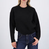 Suéter cuello redondo textura suave