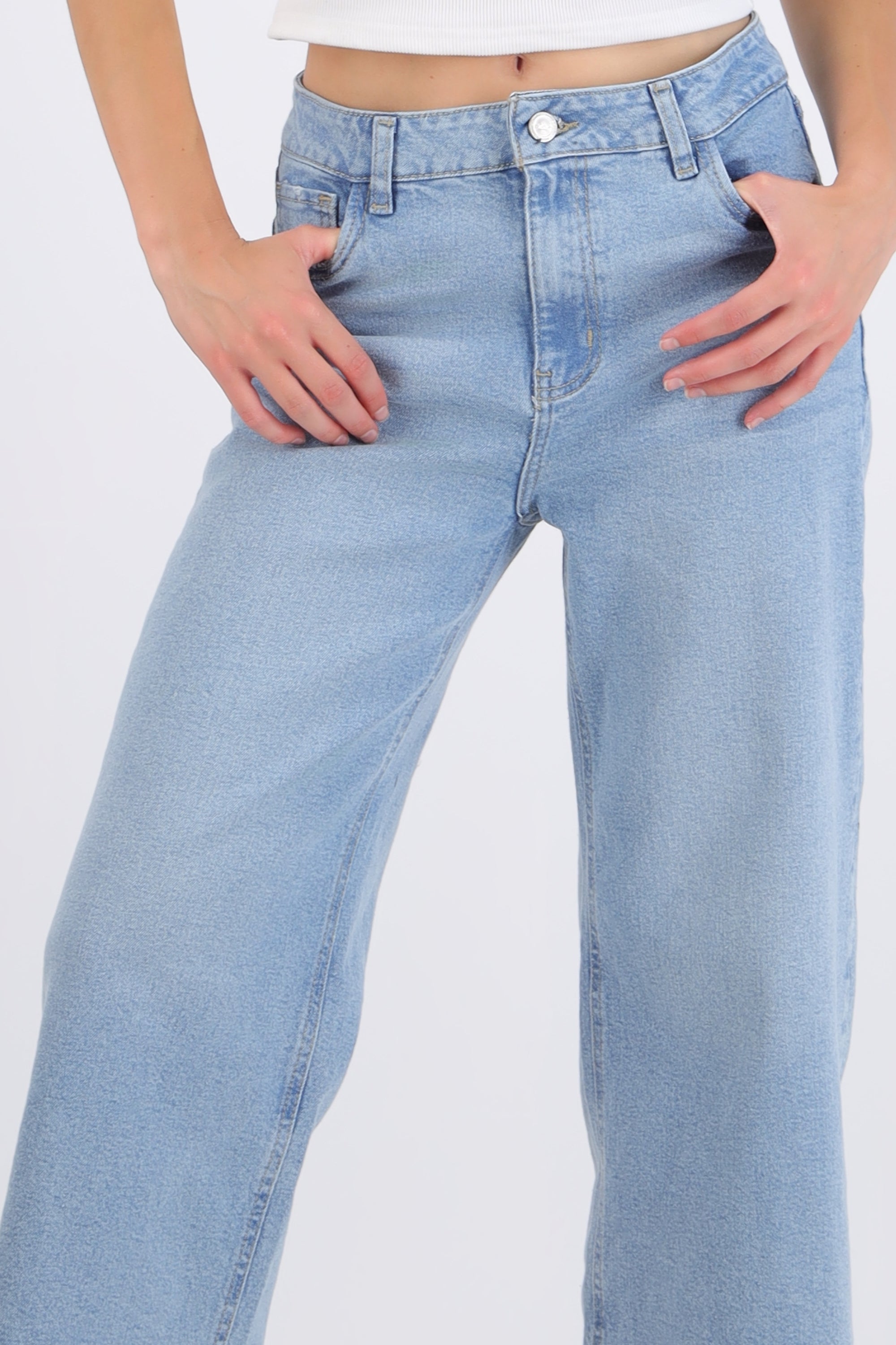 Jeans cropped desgaste