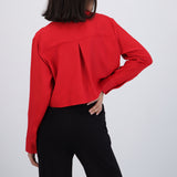 Camisa lisa de manga larga