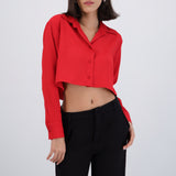 Camisa lisa de manga larga