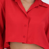 Camisa lisa de manga larga