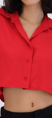 Camisa lisa de manga larga