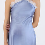Vestido halter detalle encaje
