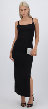 Vestido brillos tirantes con detalle frunce