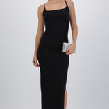 Vestido brillos tirantes con detalle frunce