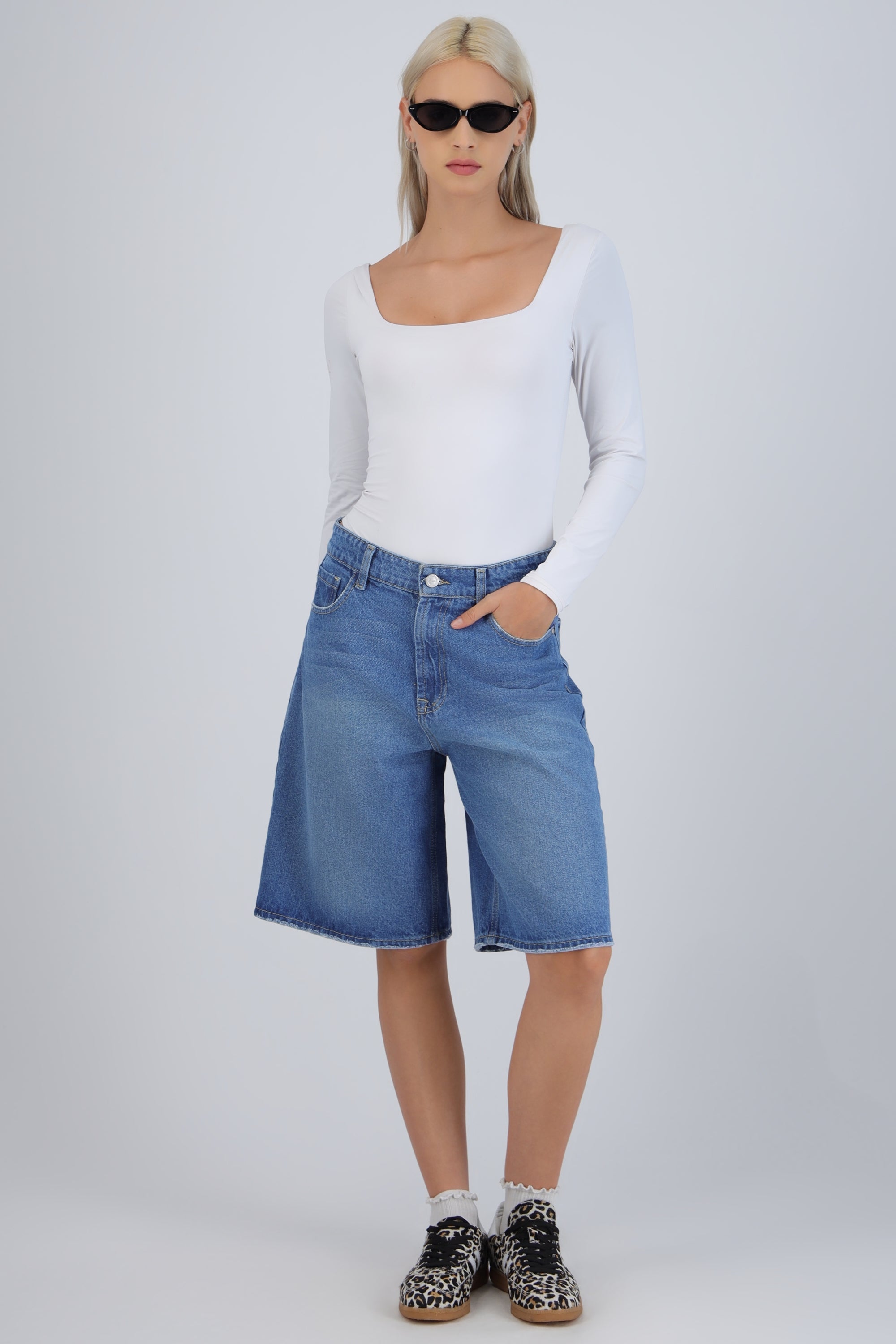 Denim jorts básicos