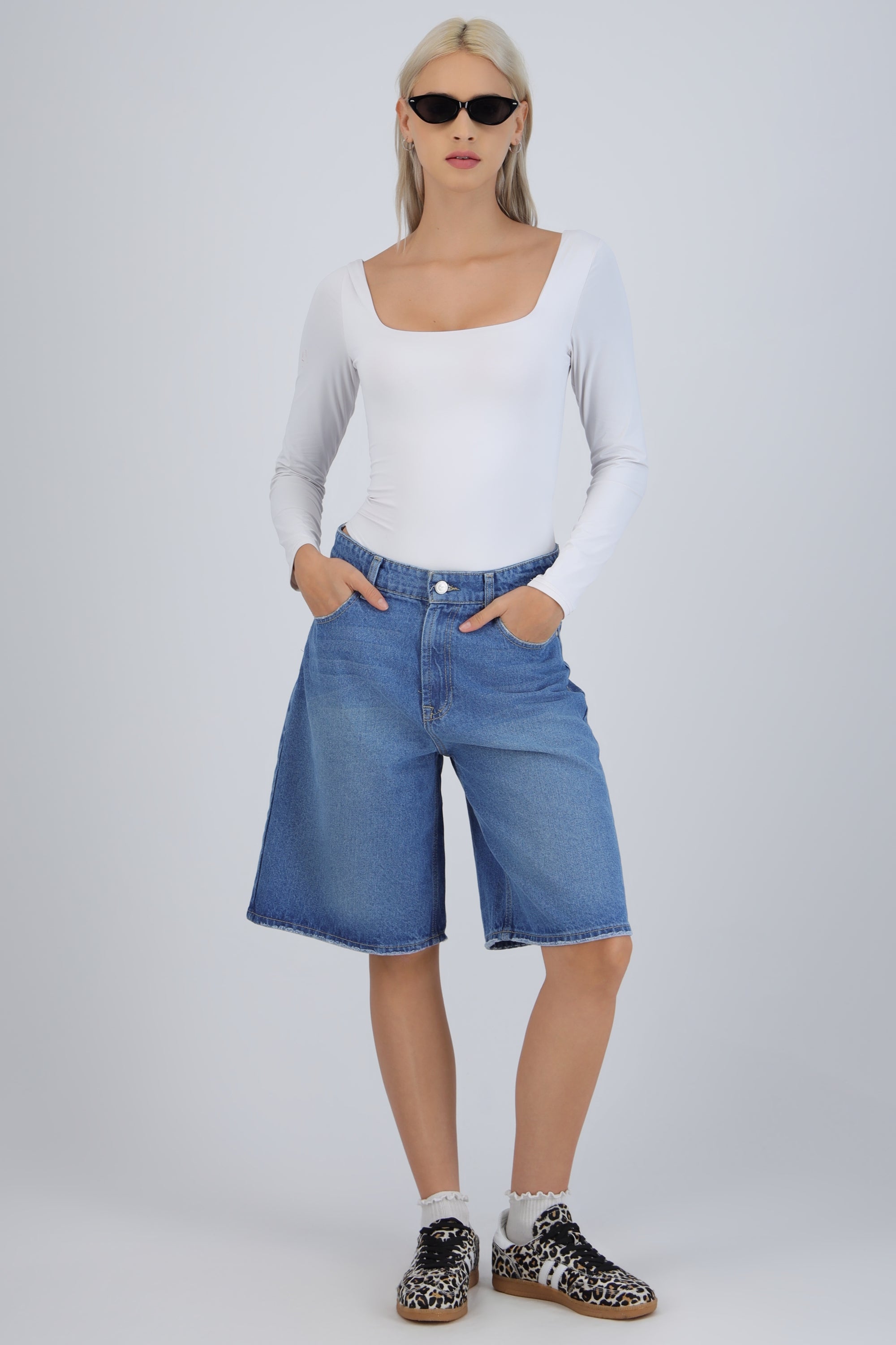 Denim jorts básicos