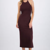 Vestido halter bodycon