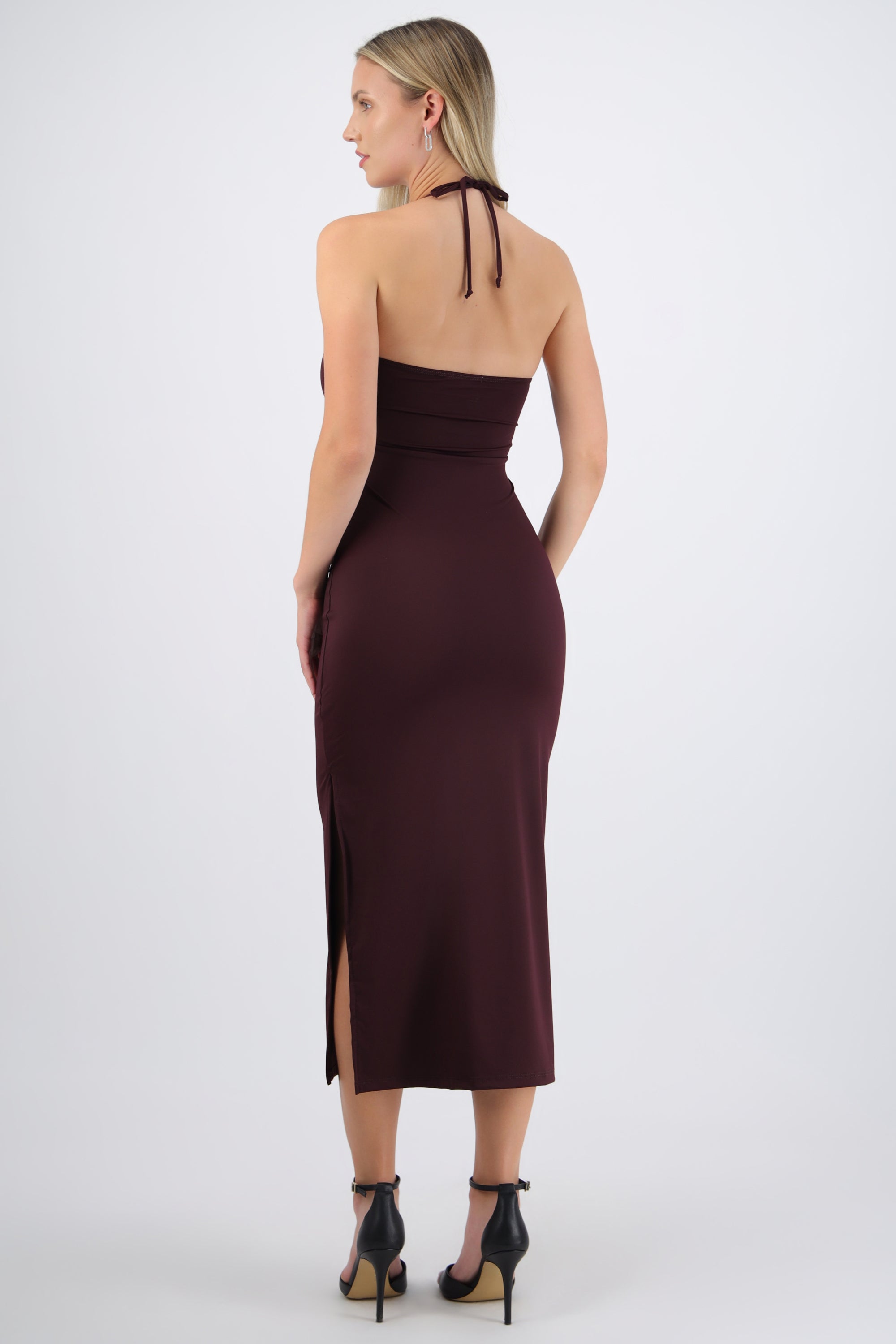 Vestido halter bodycon