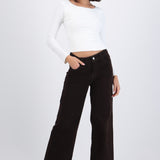Jeans wide leg straight