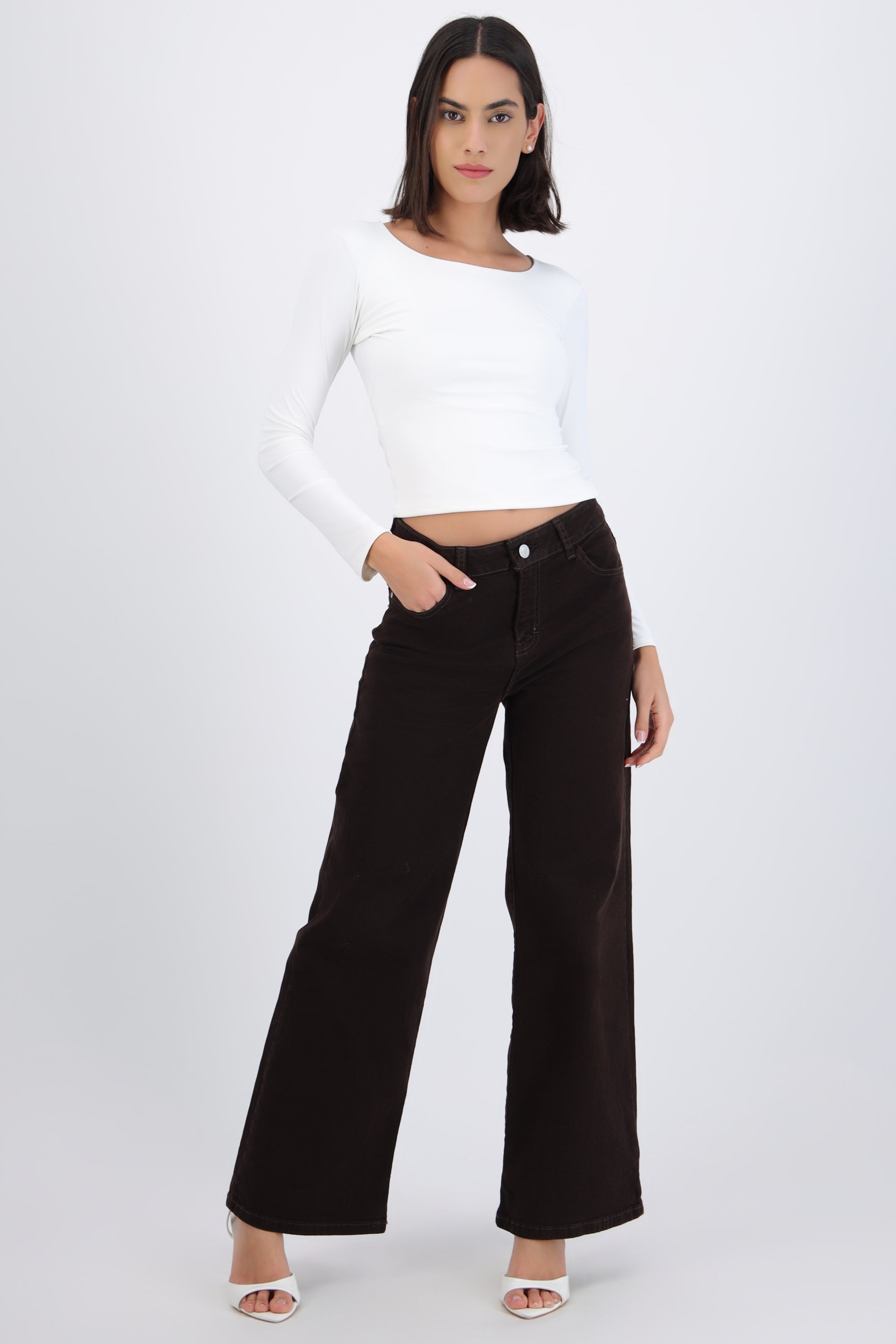 Jeans wide leg straight