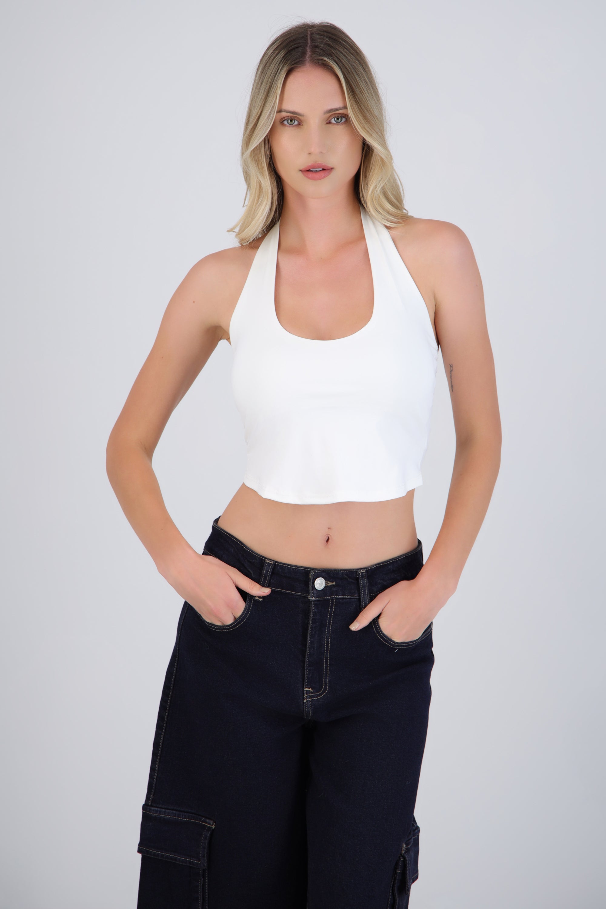 Top halter liso
