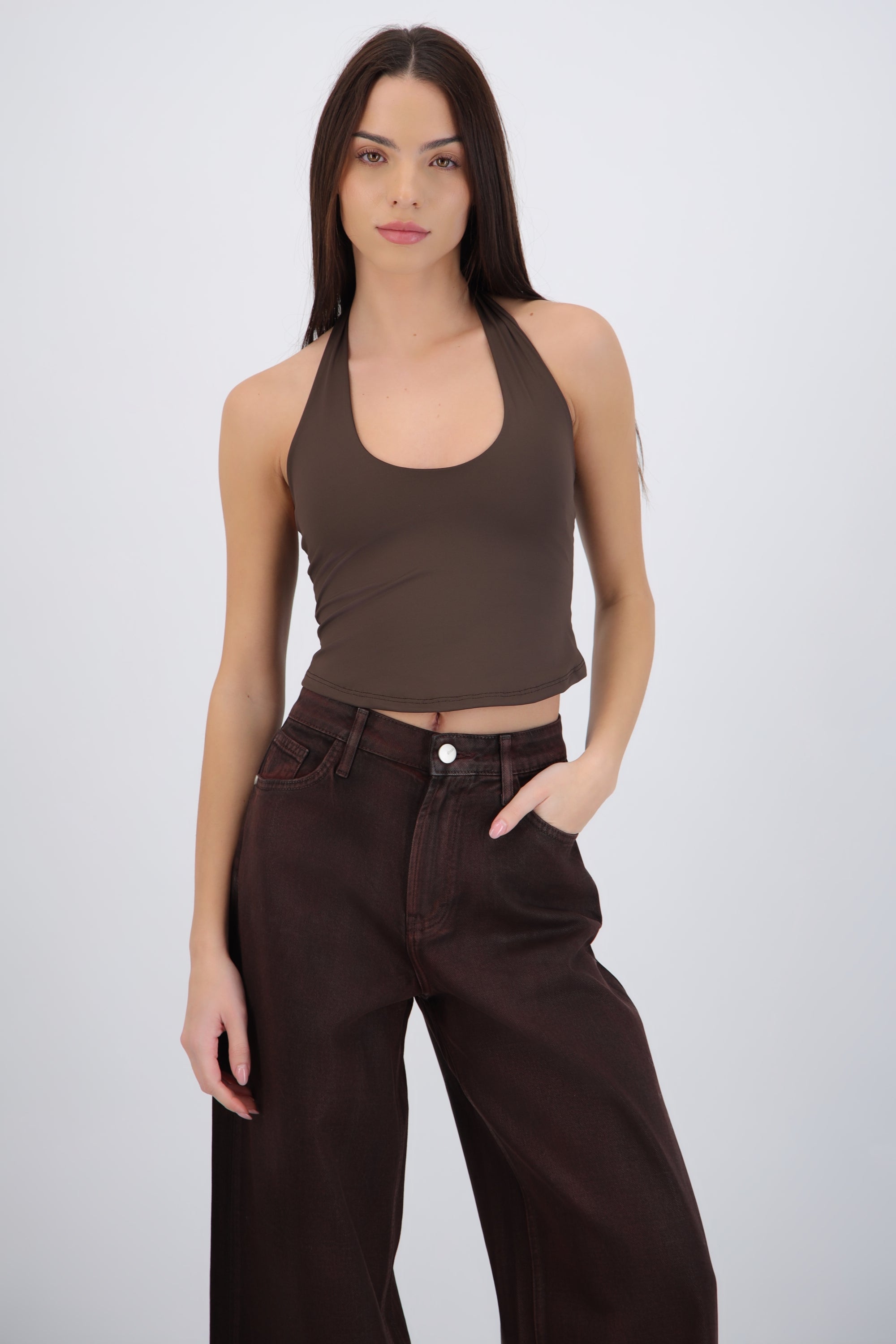 Top halter liso