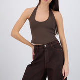 Top halter liso