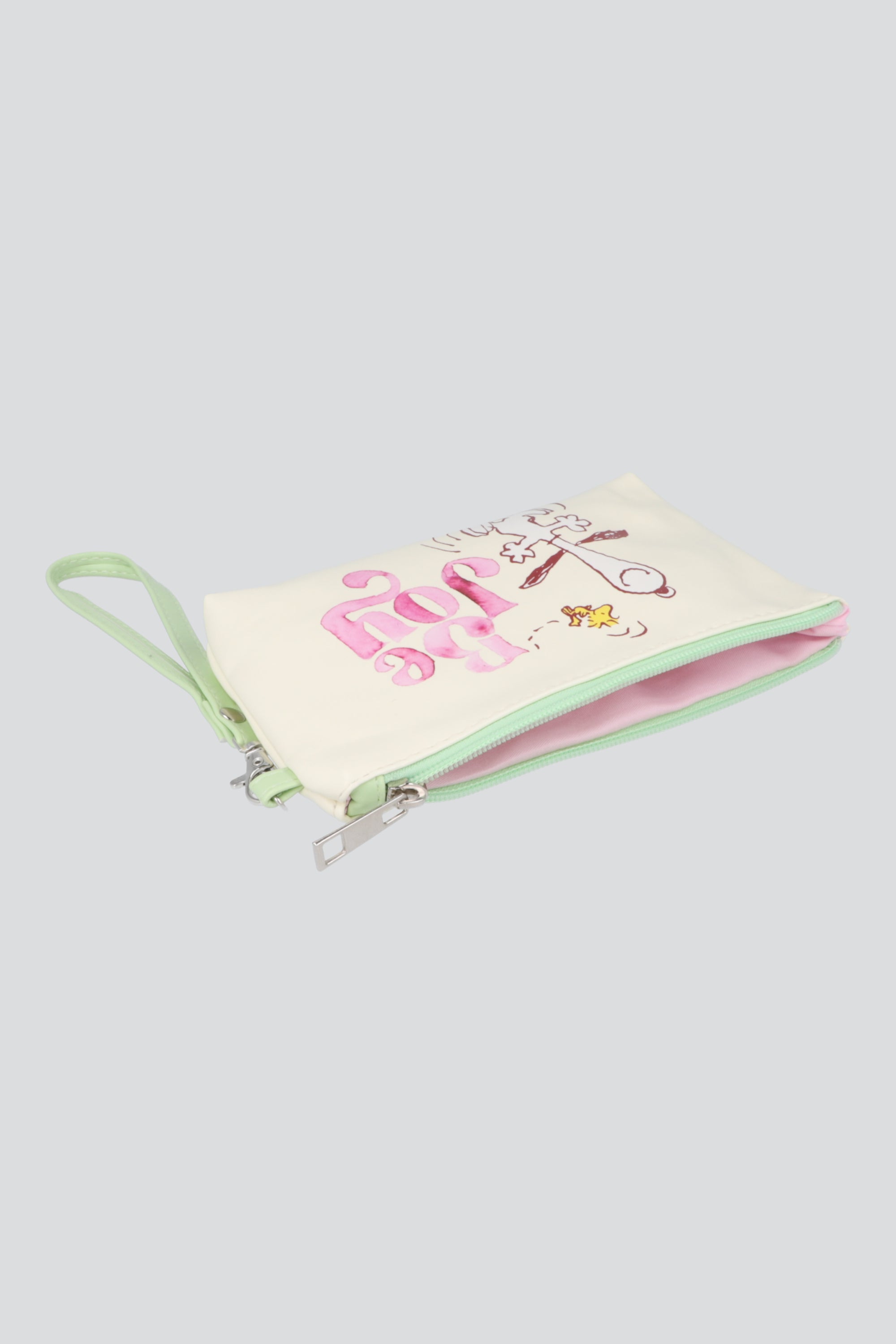 Clutch con jareta Snoopy feliz AMARILLO PASTEL