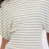 Top drapeado rayas