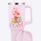 Termo con popote rosita fresita 1.2l
