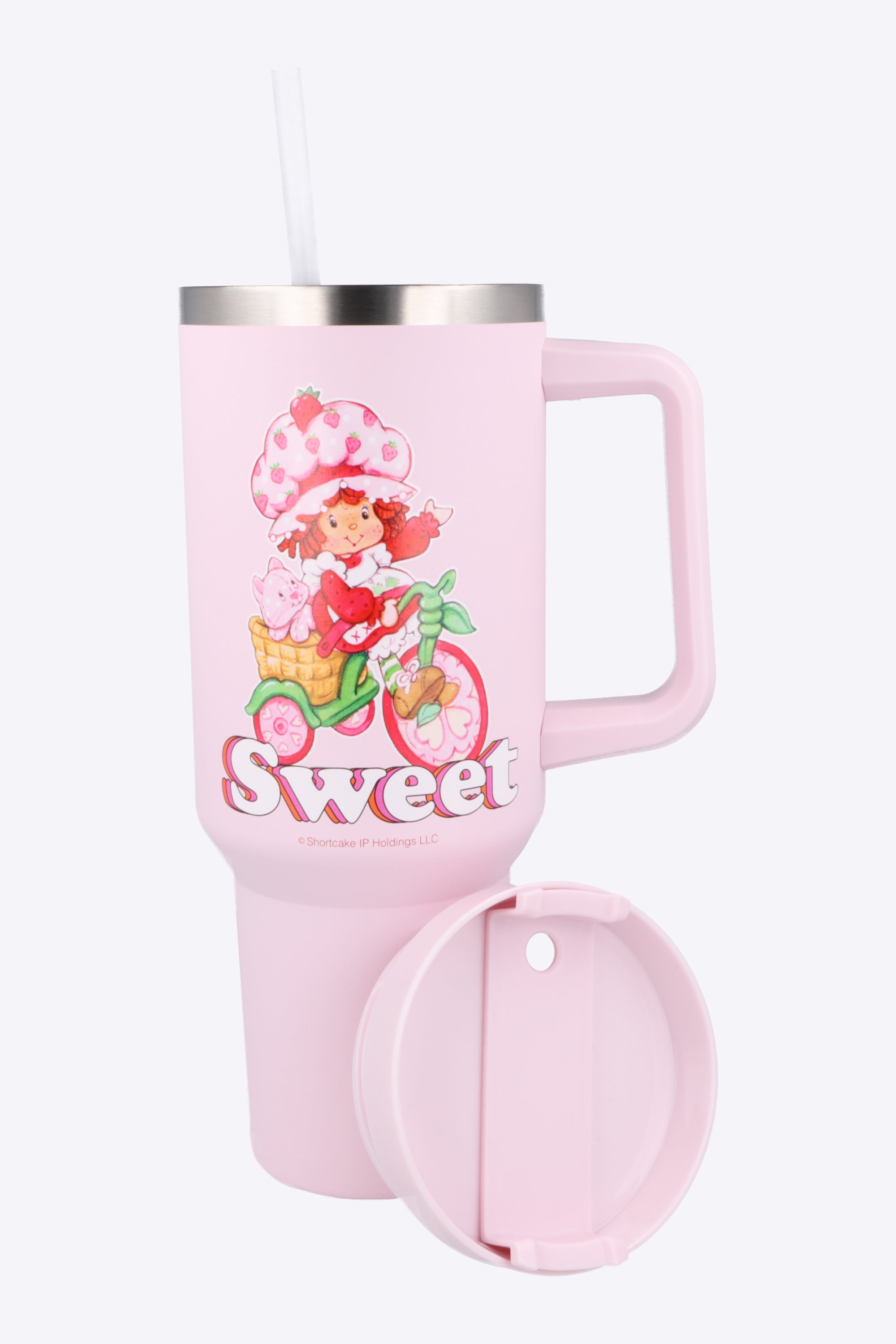 Termo con popote rosita fresita 1.2l