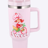 Termo con popote rosita fresita 1.2l