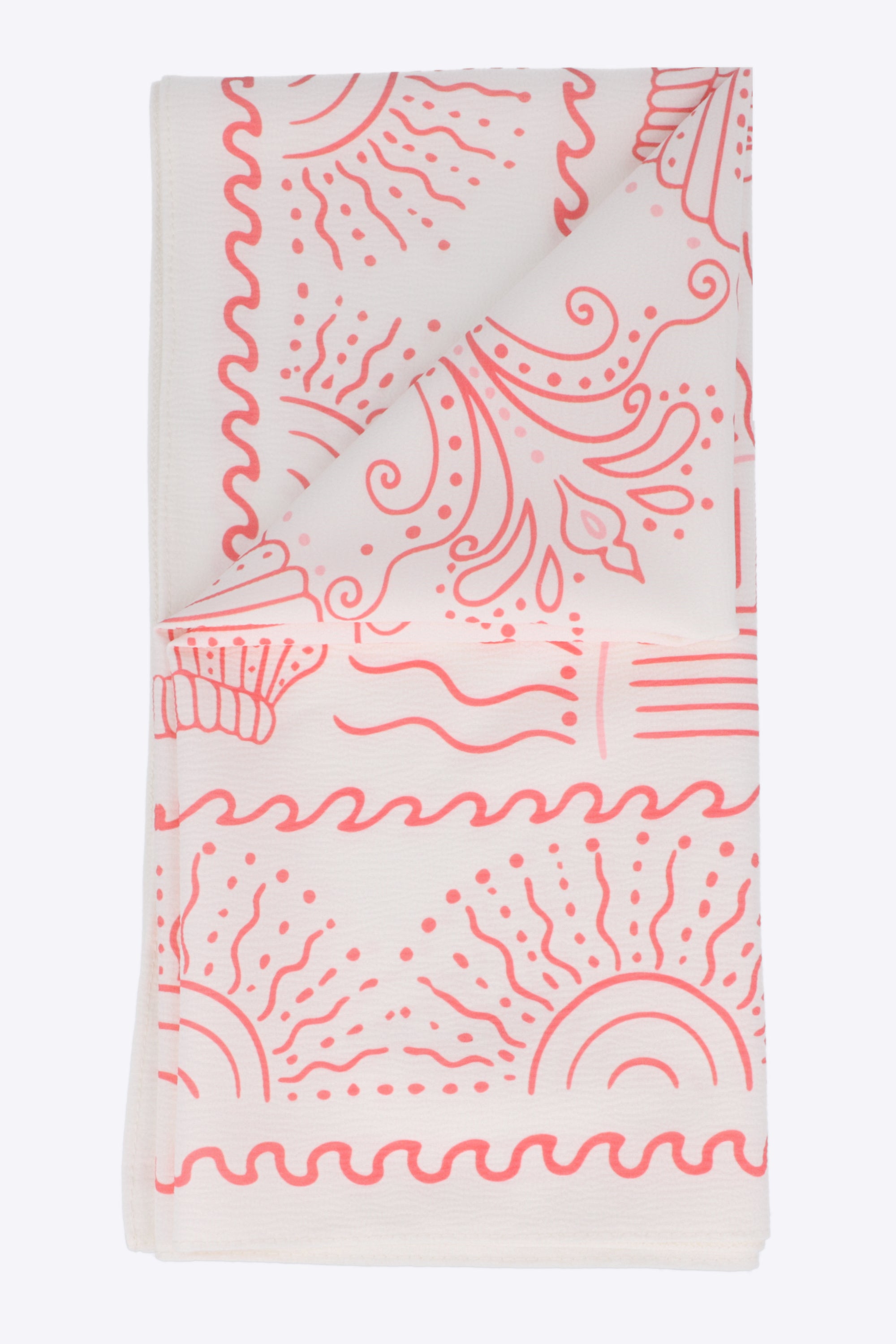Pañuelo print suluetas conchitas