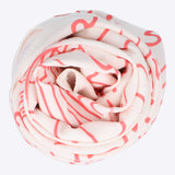 Pañuelo print suluetas conchitas