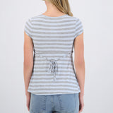 Top rayas escote v