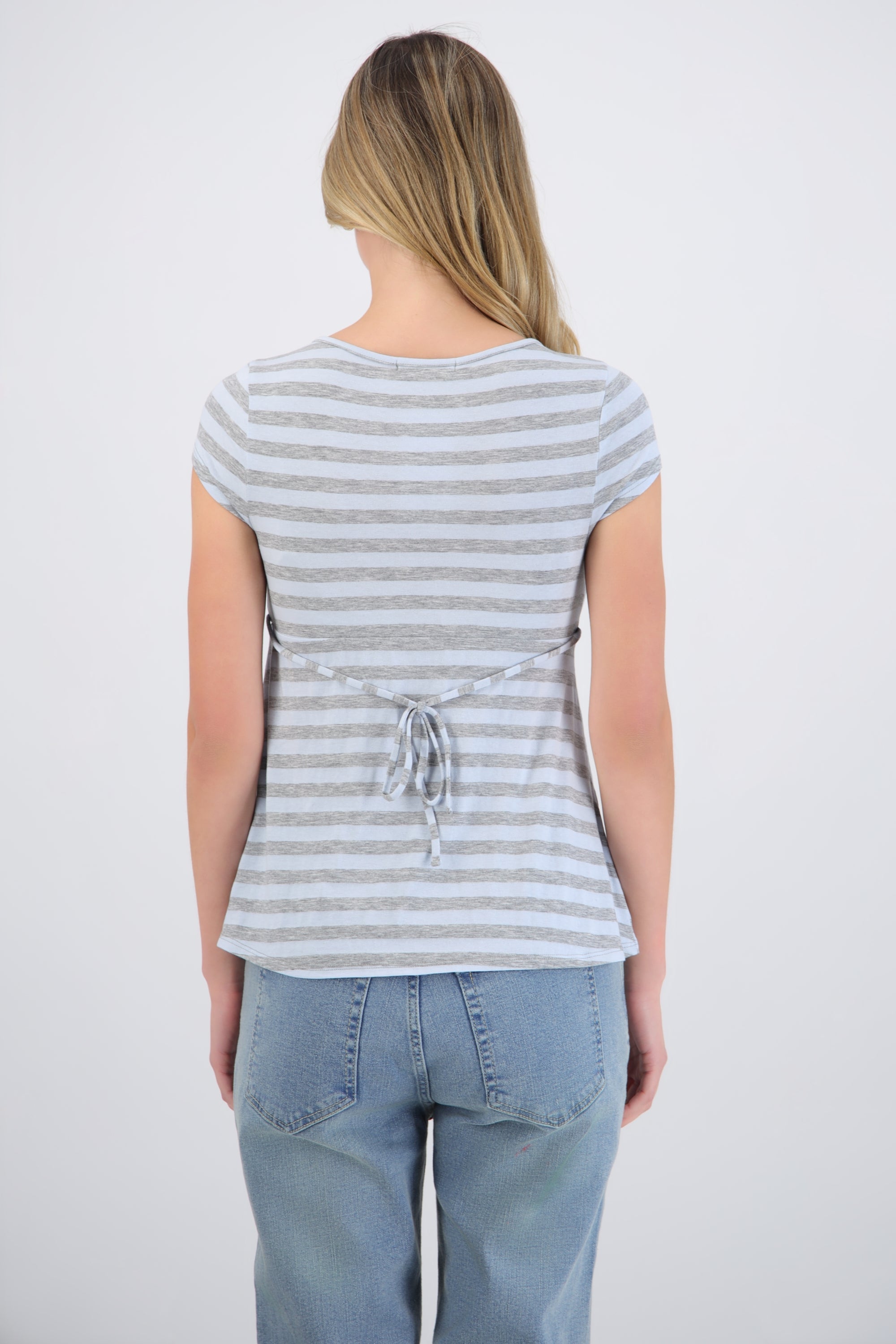 Top rayas escote v