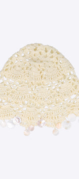 Beanie tejido concha carey