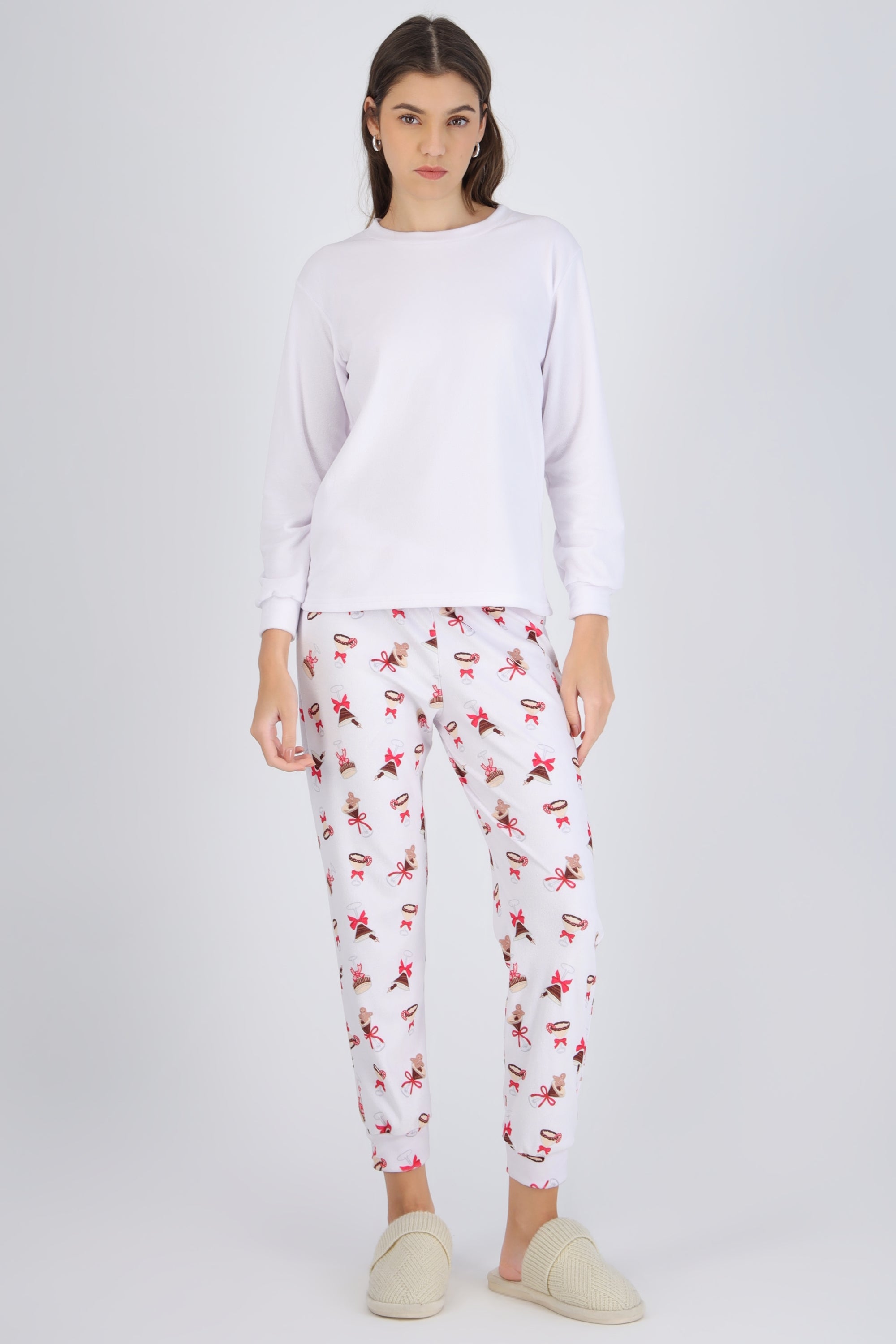 Pijama polar estampado