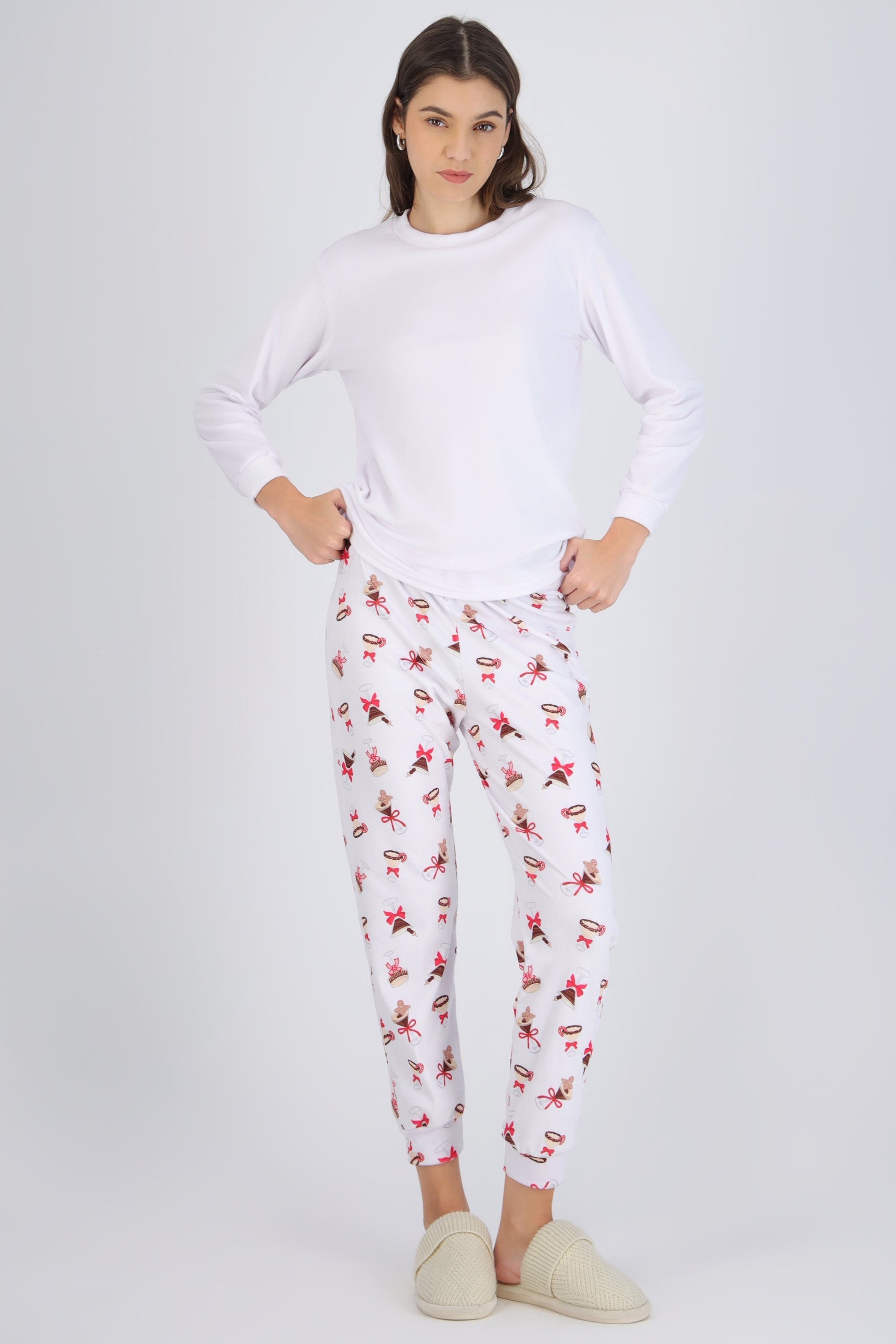 Pijama polar estampado