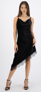 Vestido velvet encaje