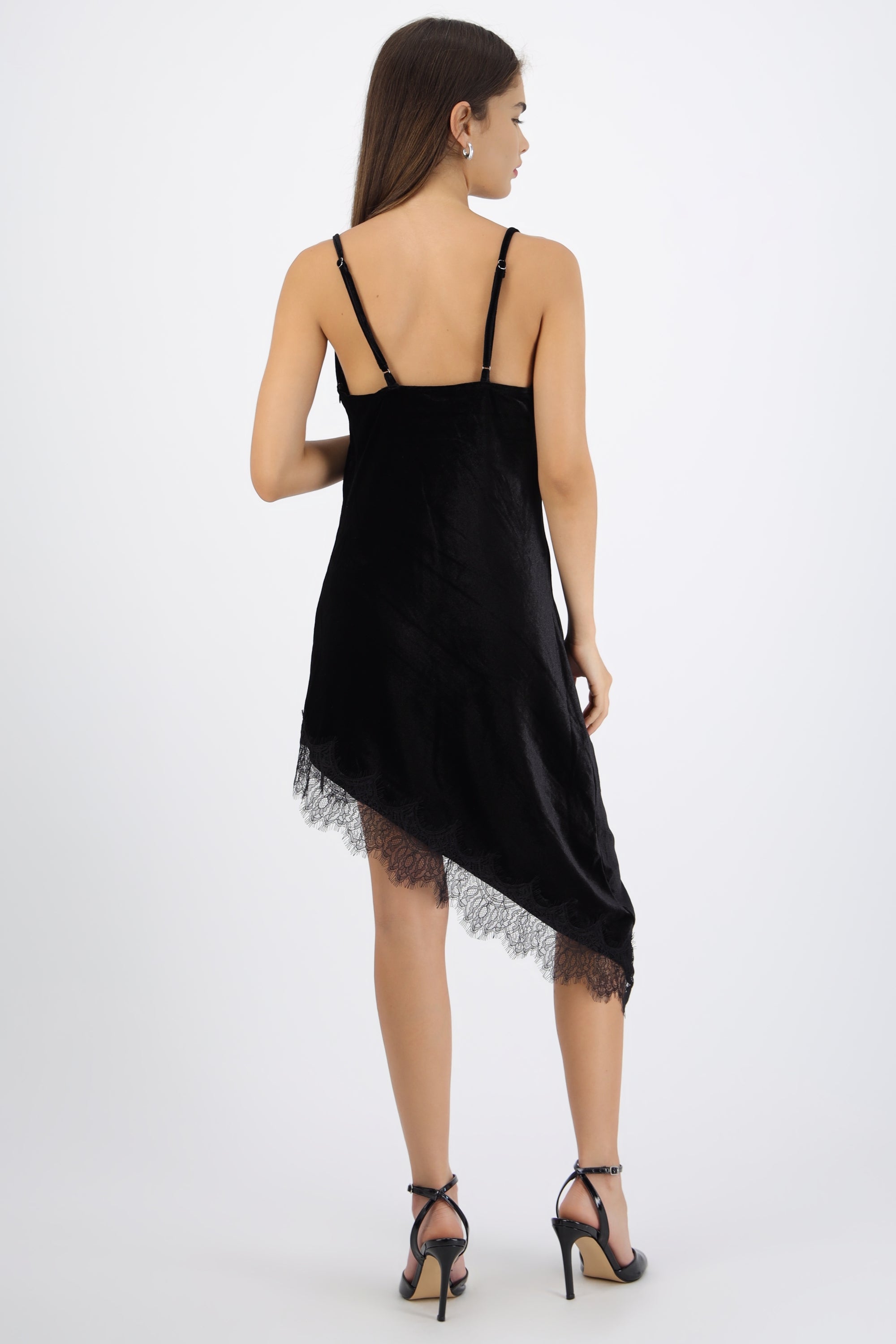 Vestido velvet encaje