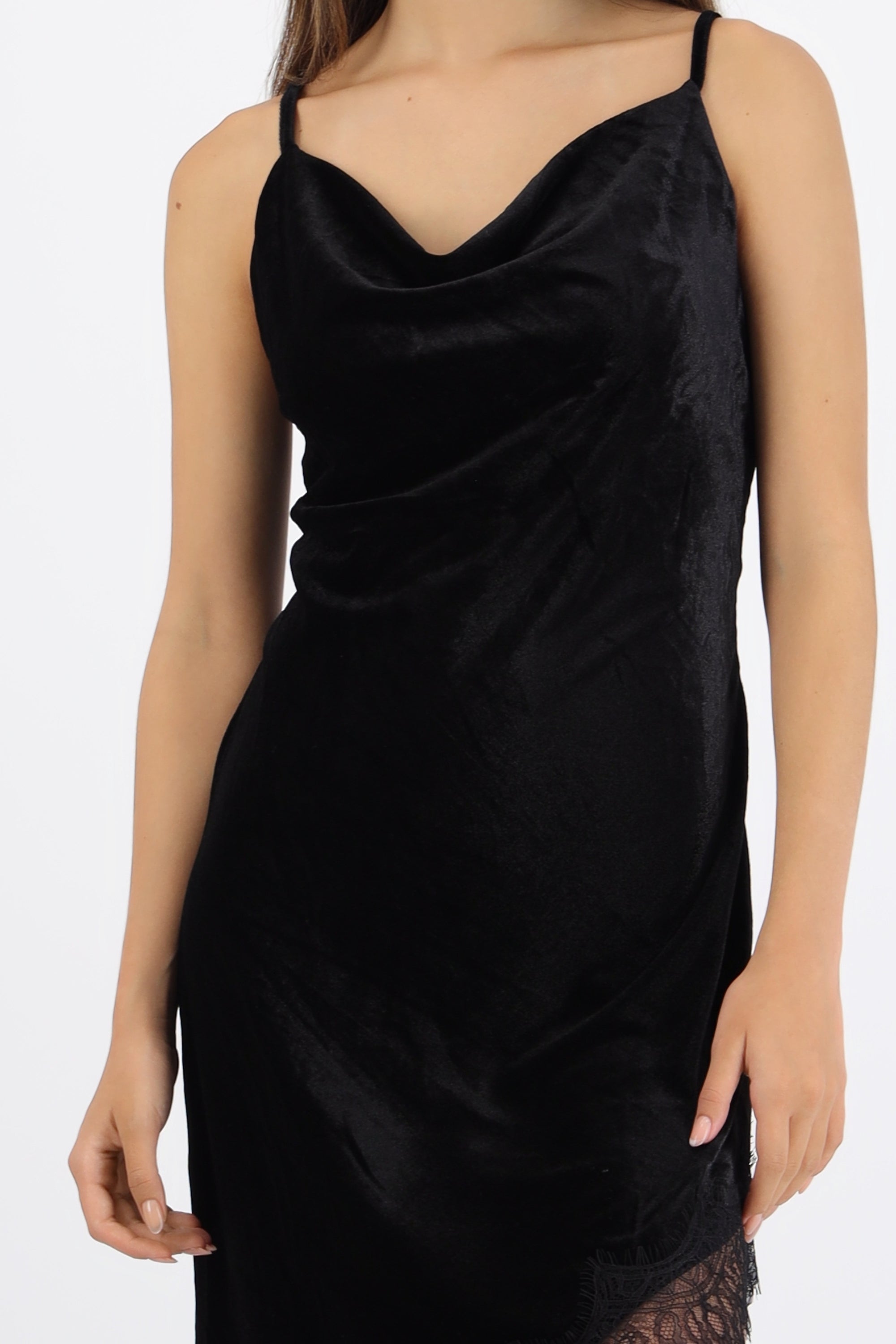 Vestido velvet encaje