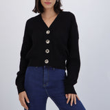 Cardigan cuello v detalle botones