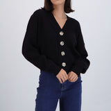 Cardigan cuello v detalle botones