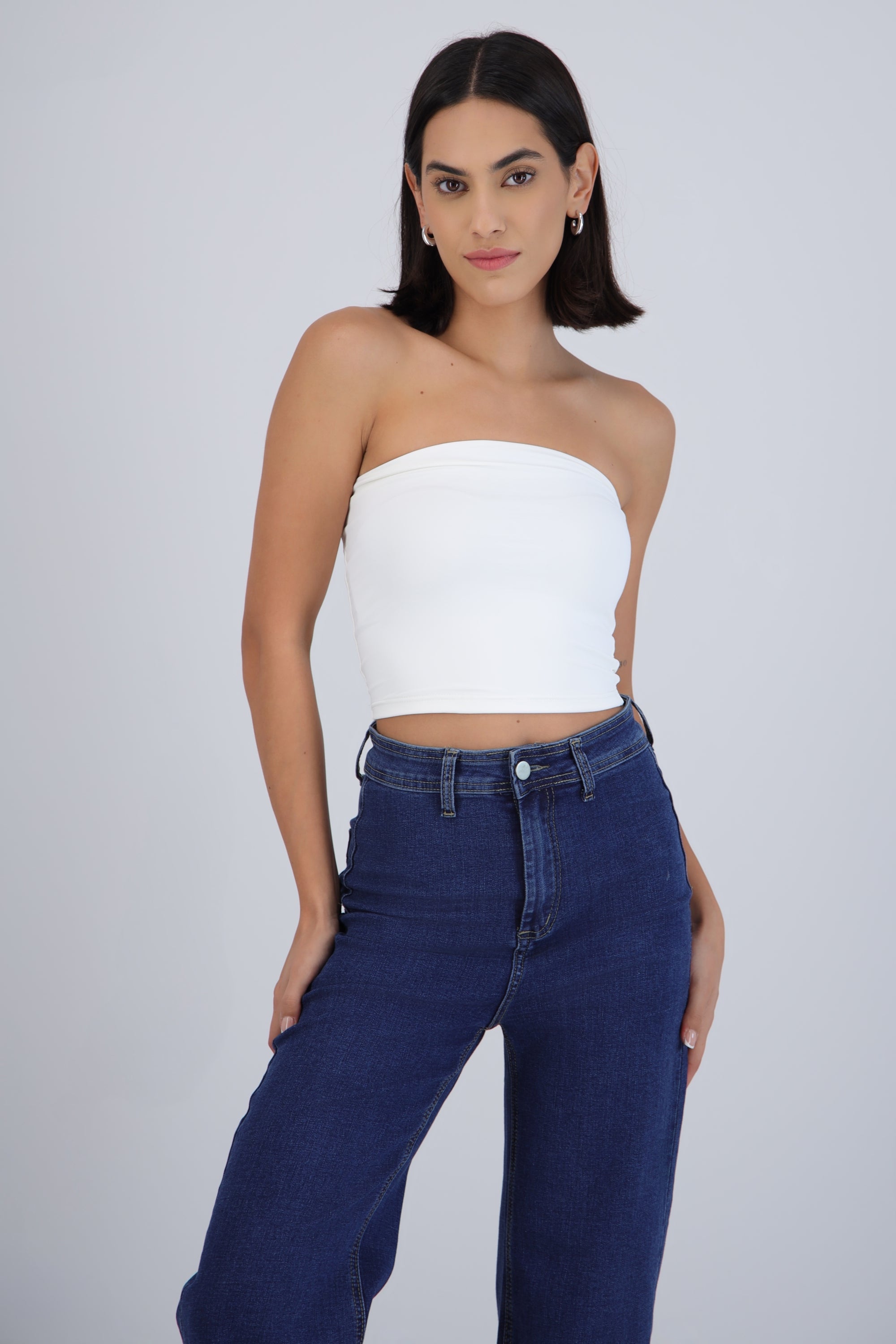 Top cropped liso básico