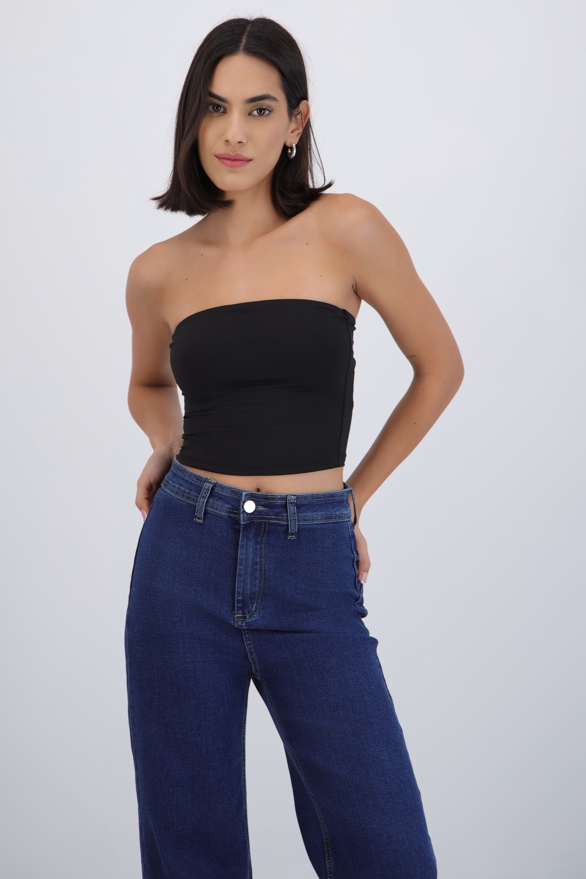 Top cropped liso básico