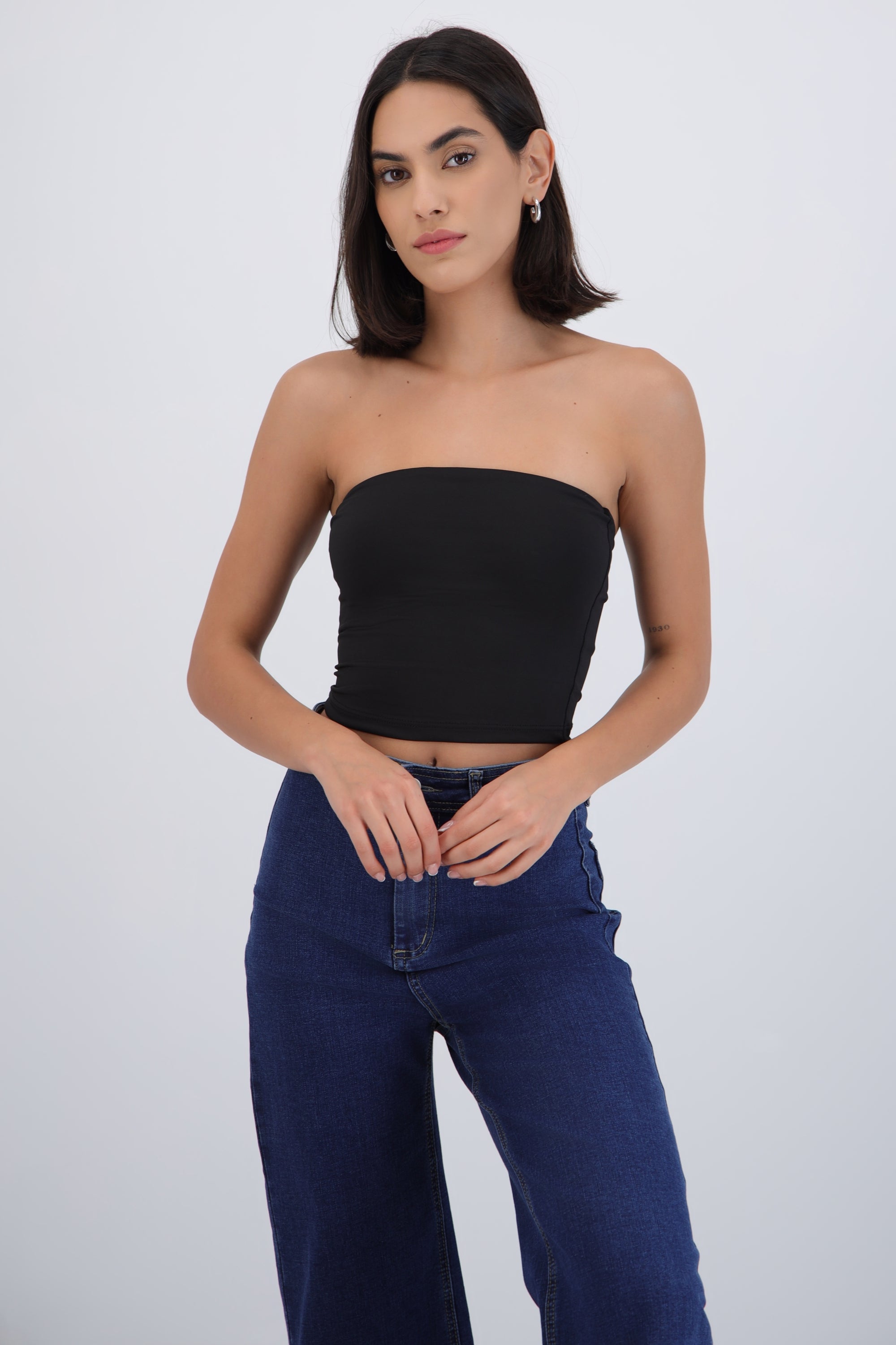 Top cropped liso básico