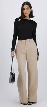 Pantalón recto tiro alto